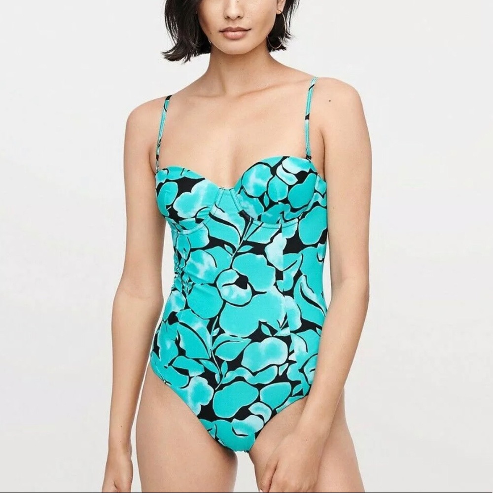 Onia X DVF M One Piece Swimsuit NWT Black Blue